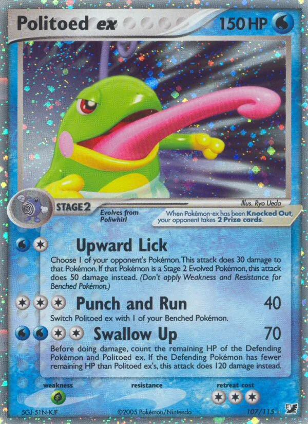 Politoed ex Pokemon card