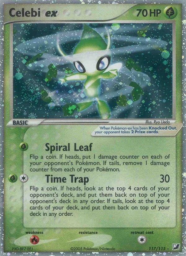 Celebi ex Pokemon card