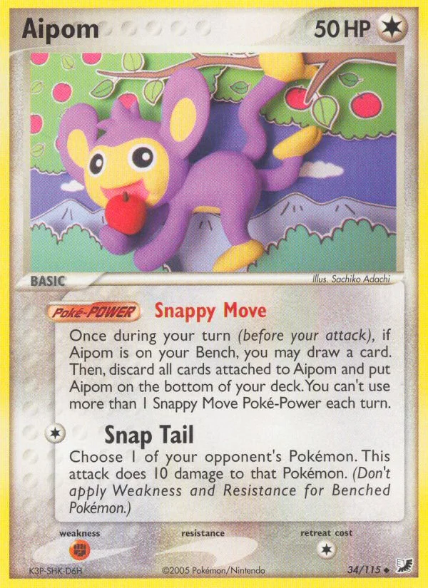 Aipom Pokemon card