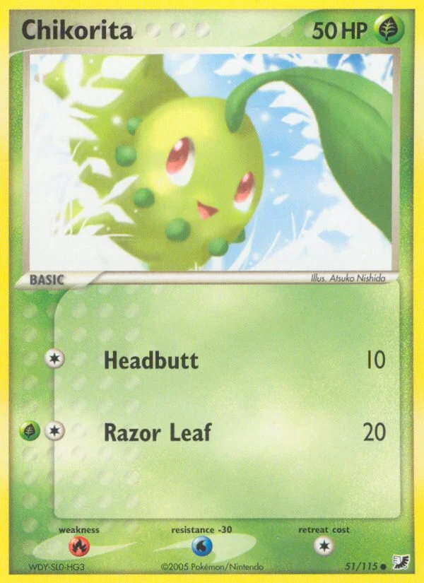 Chikorita Pokemon card