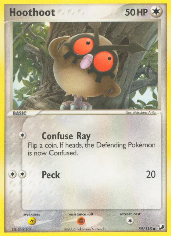 Hoothoot Pokemon card