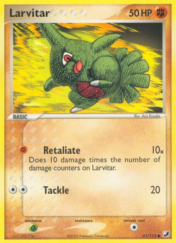 Larvitar Pokemon card