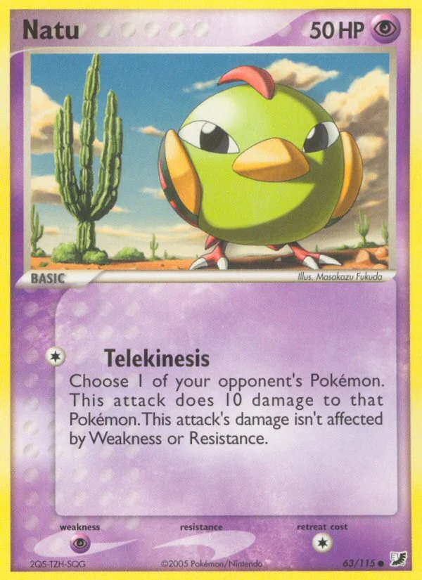 Natu Pokemon card