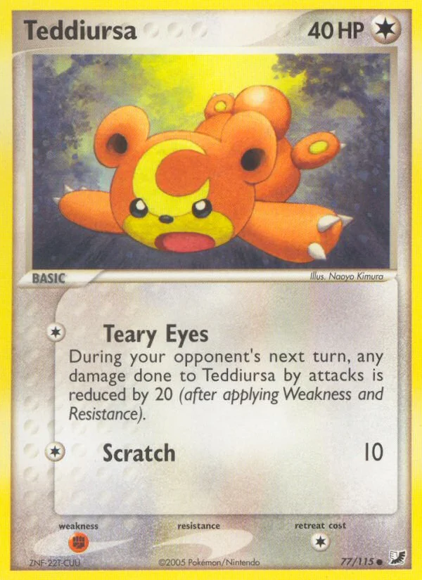 Teddiursa Pokemon card