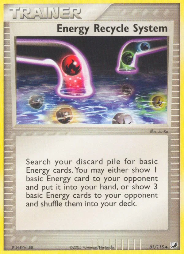 Energy Recycle System Pokemon card