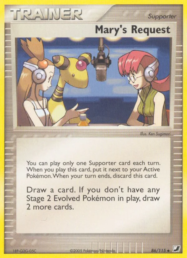 Mary's Request Pokemon card