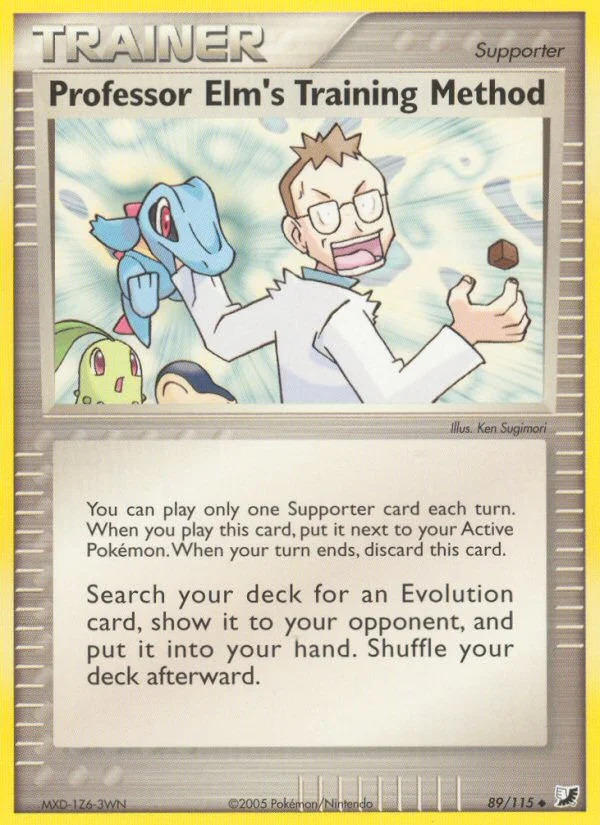 Professor Elm's Training Method Pokemon card