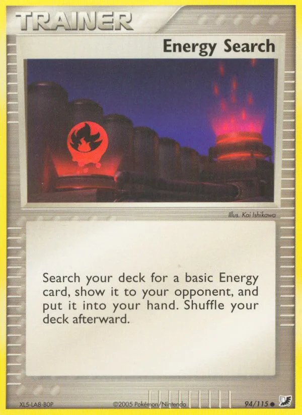 Energy Search Pokemon card