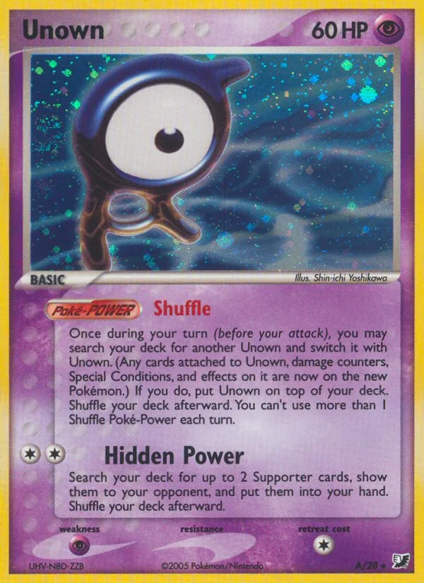 Unown Pokemon card