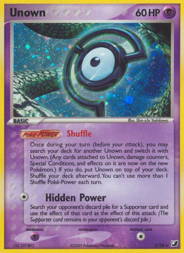 Unown Pokemon card