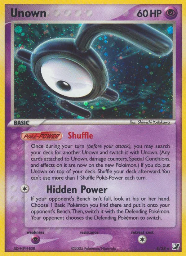 Unown Pokemon card