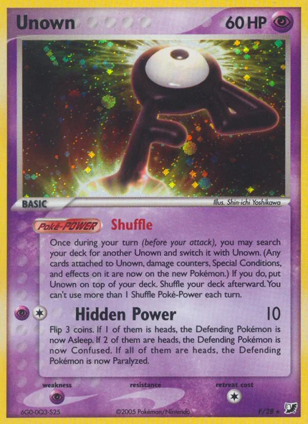 Unown Pokemon card
