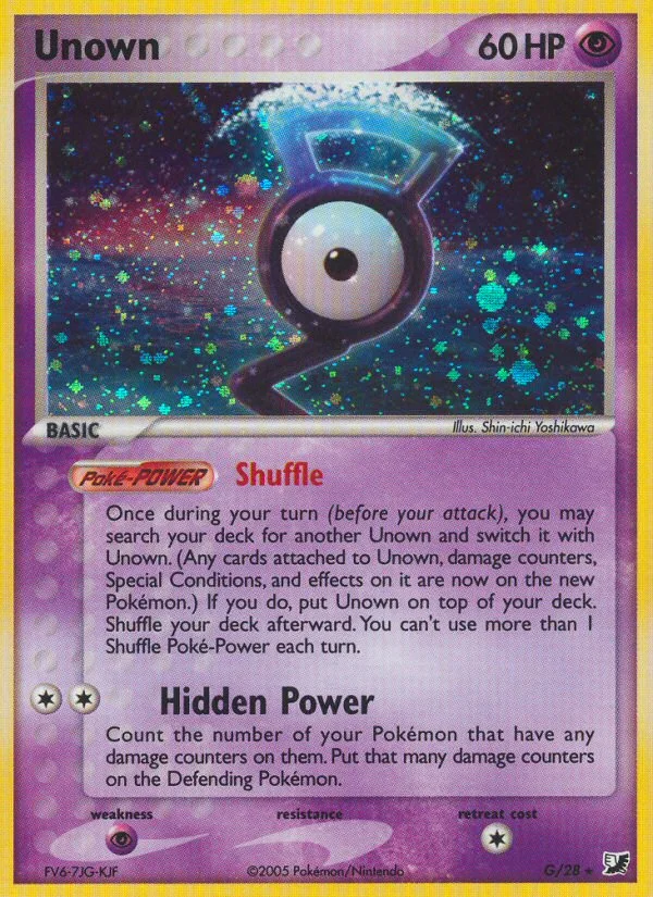 Unown Pokemon card