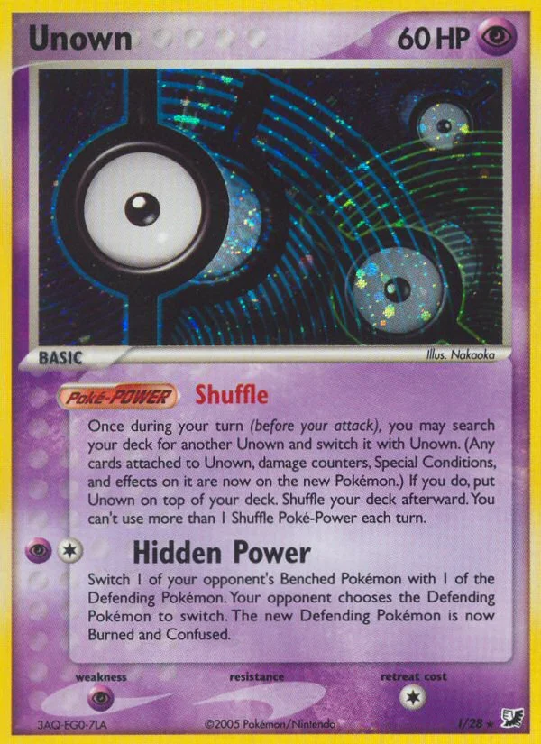 Unown Pokemon card