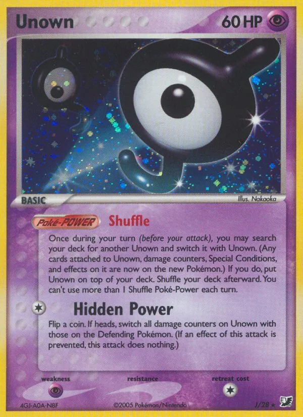 Unown Pokemon card