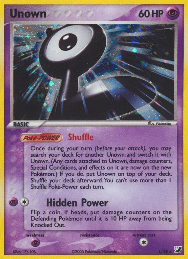 Unown Pokemon card