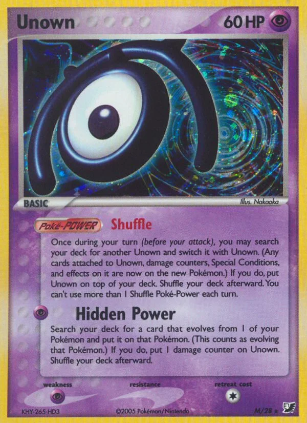 Unown Pokemon card