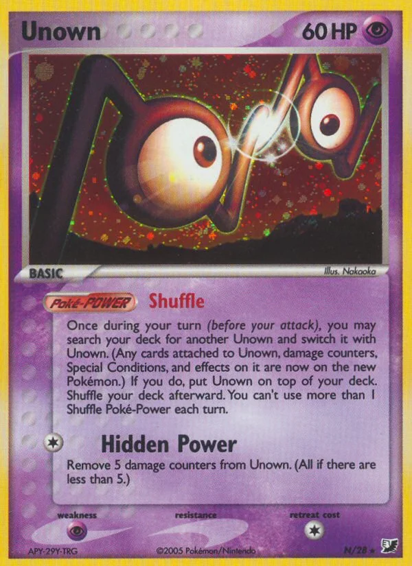 Unown Pokemon card