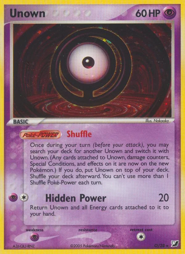 Unown Pokemon card