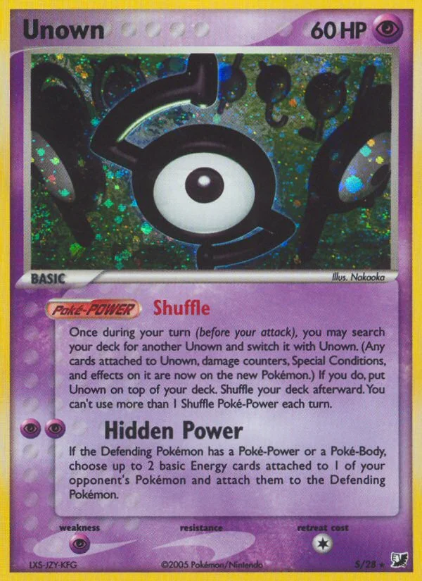 Unown Pokemon card