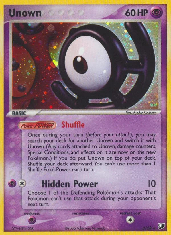 Unown Pokemon card