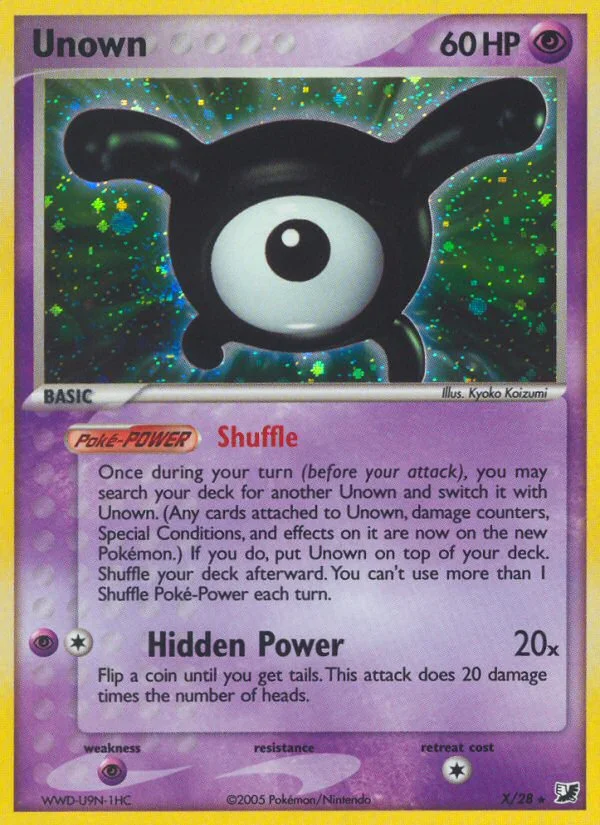 Unown Pokemon card
