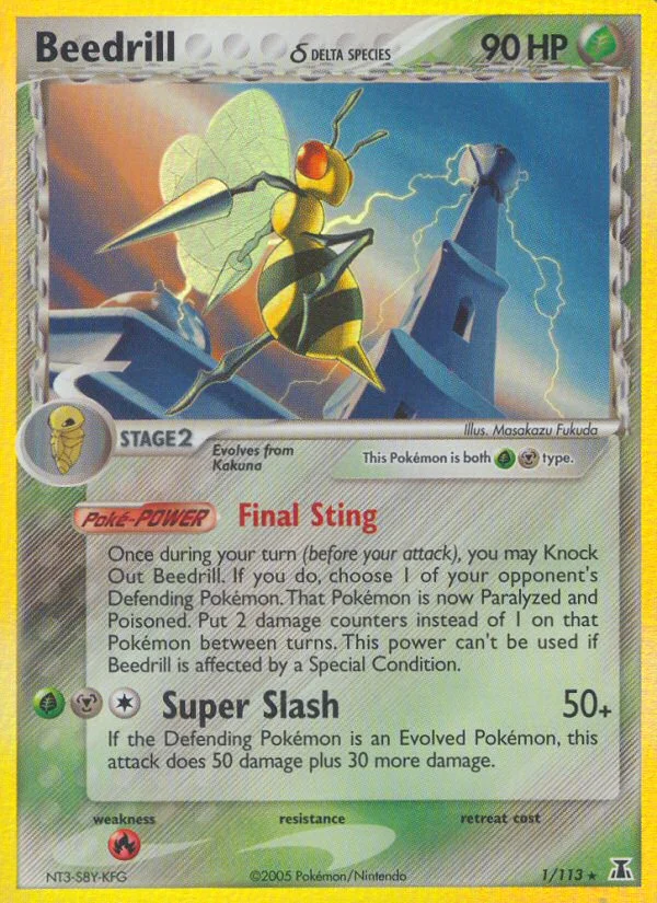 Beedrill δ Pokemon card