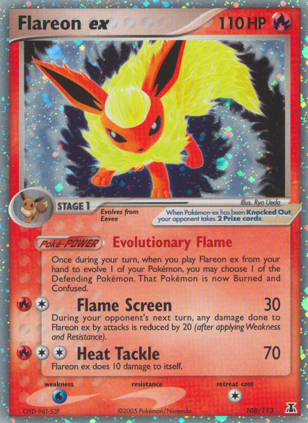 Flareon ex Pokemon card