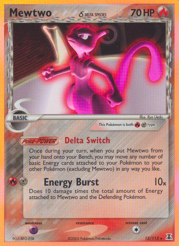 Mewtwo δ Pokemon card
