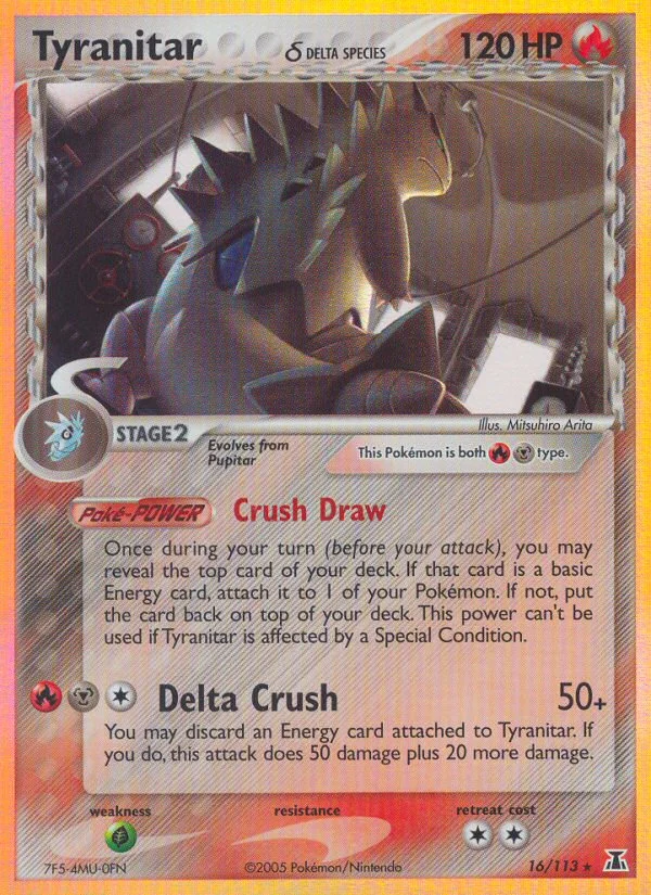 Tyranitar δ Pokemon card