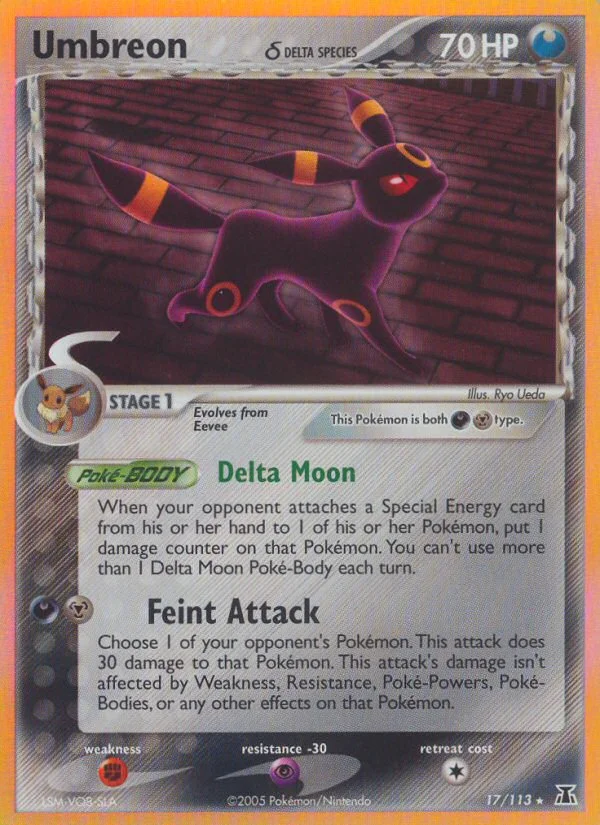 Umbreon δ Pokemon card