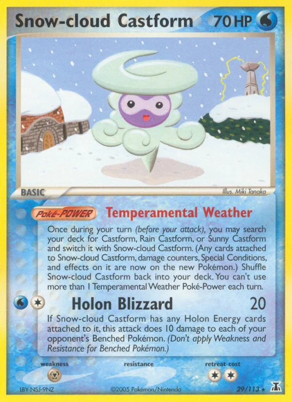 Snow-cloud Castform Pokemon card