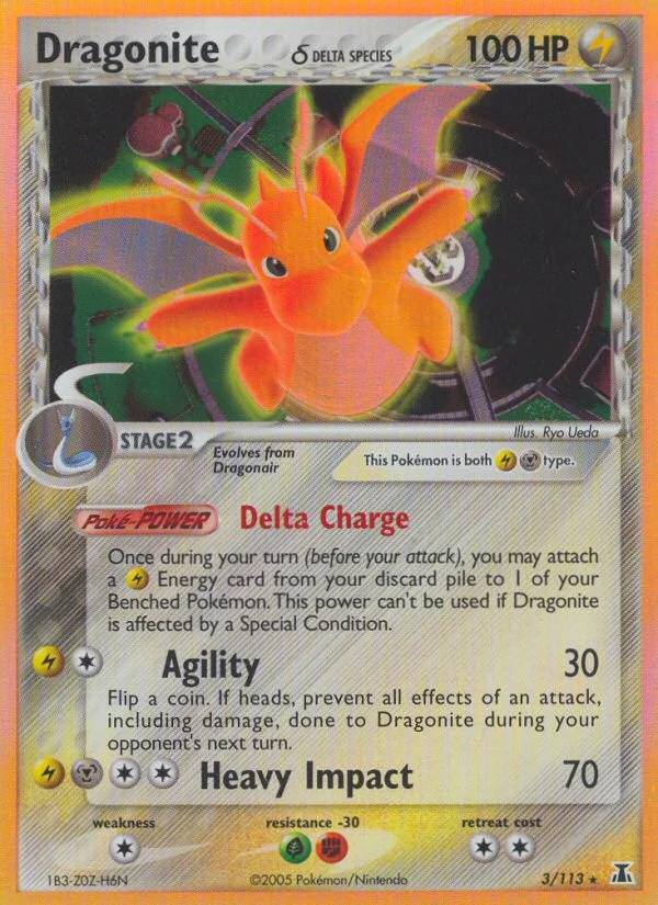 Dragonite δ Pokemon card