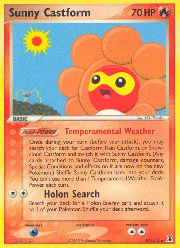 Sunny Castform Pokemon card
