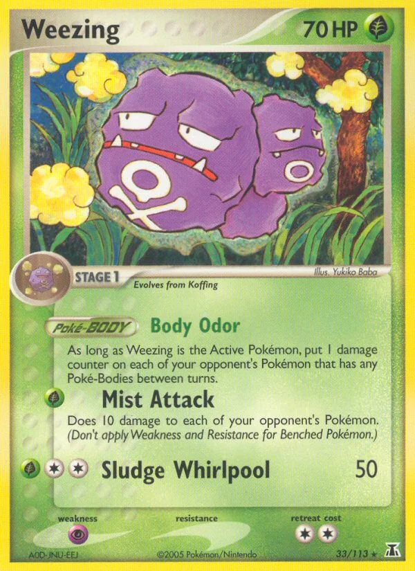 Weezing Pokemon card