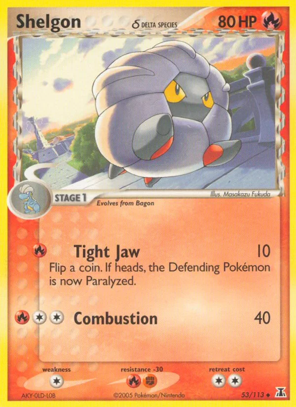 Shelgon δ Pokemon card