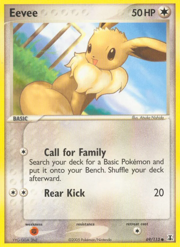 Eevee Pokemon card