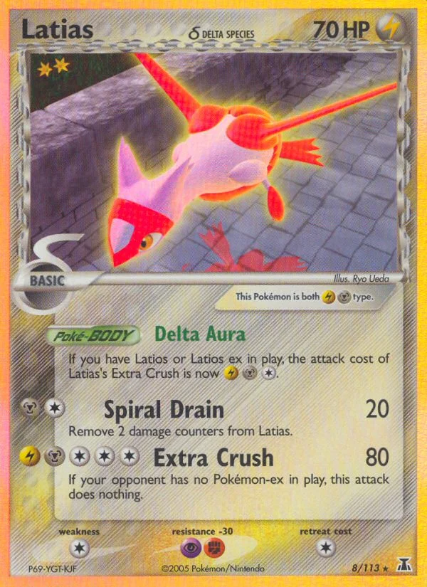 Latias δ Pokemon card