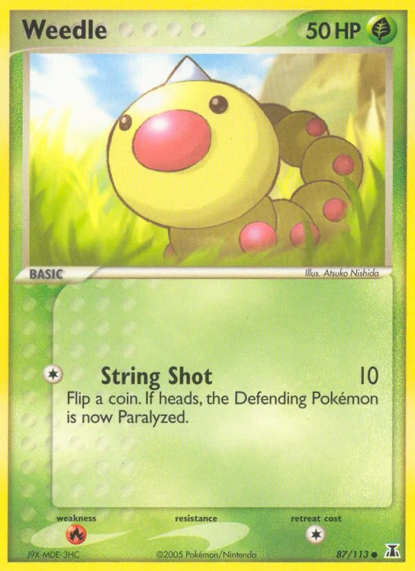 Weedle Pokemon card