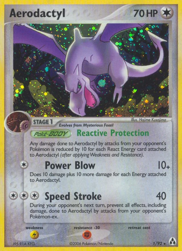 Aerodactyl Pokemon card