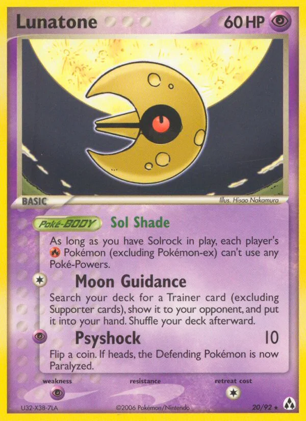 Lunatone Pokemon card