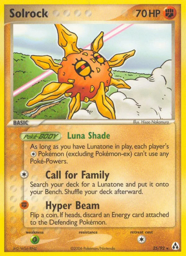 Solrock Pokemon card