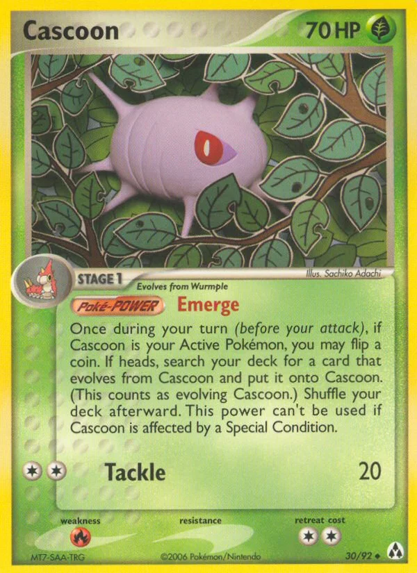 Cascoon Pokemon card