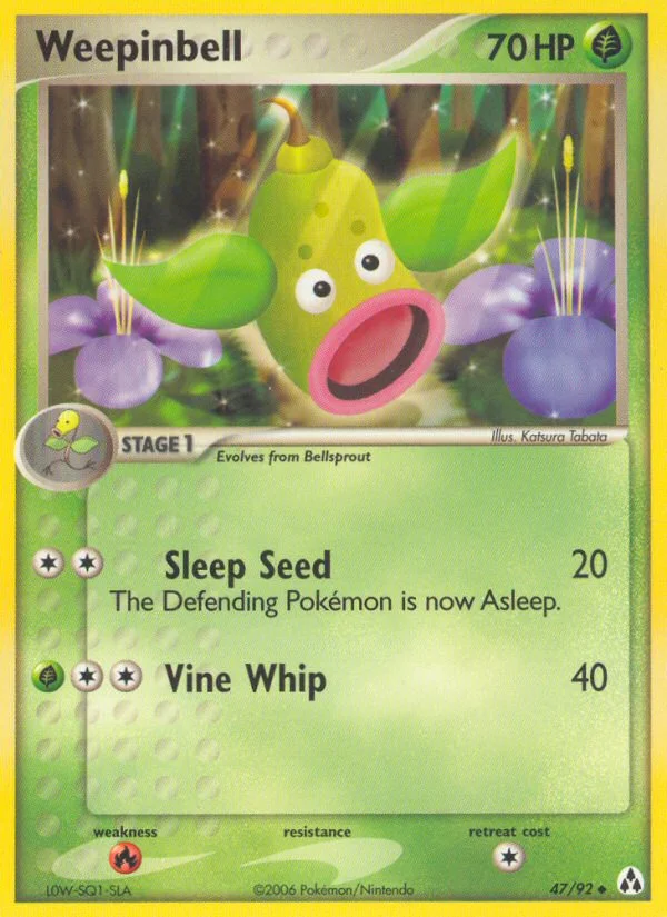 Weepinbell Pokemon card