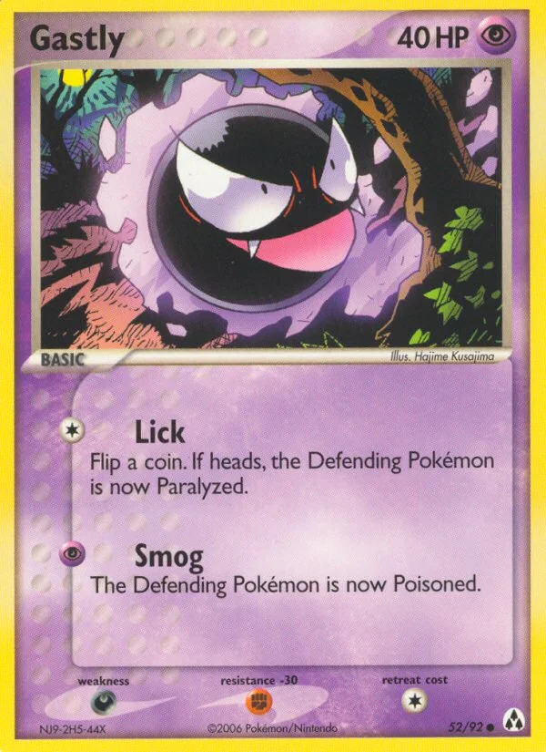 Gastly Pokemon card