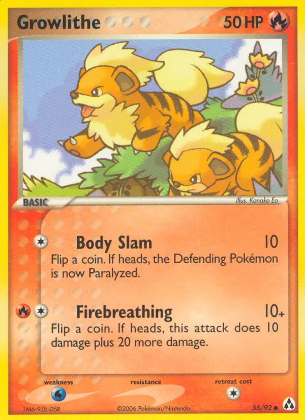 Growlithe Pokemon card