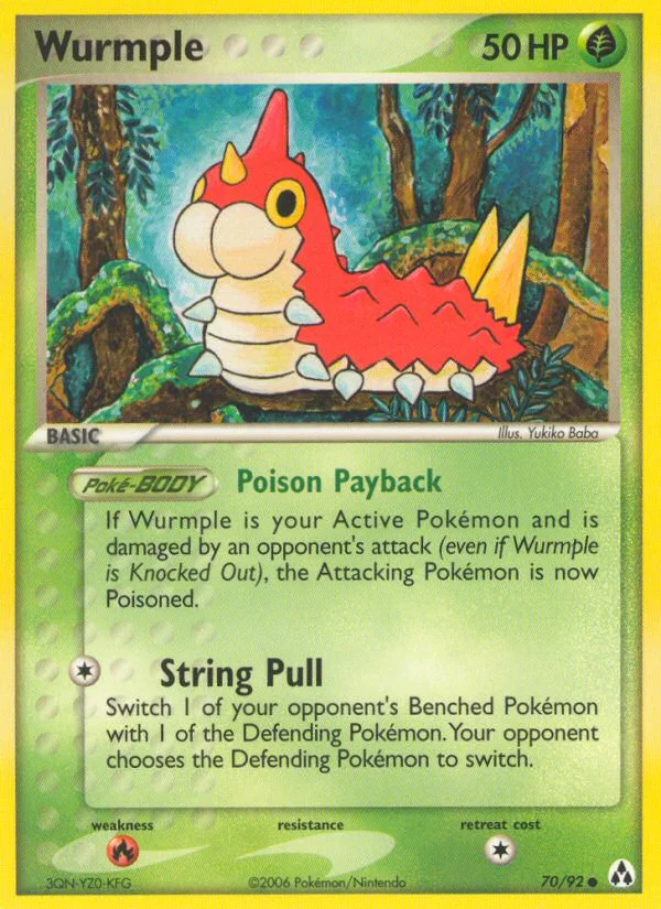 Wurmple Pokemon card