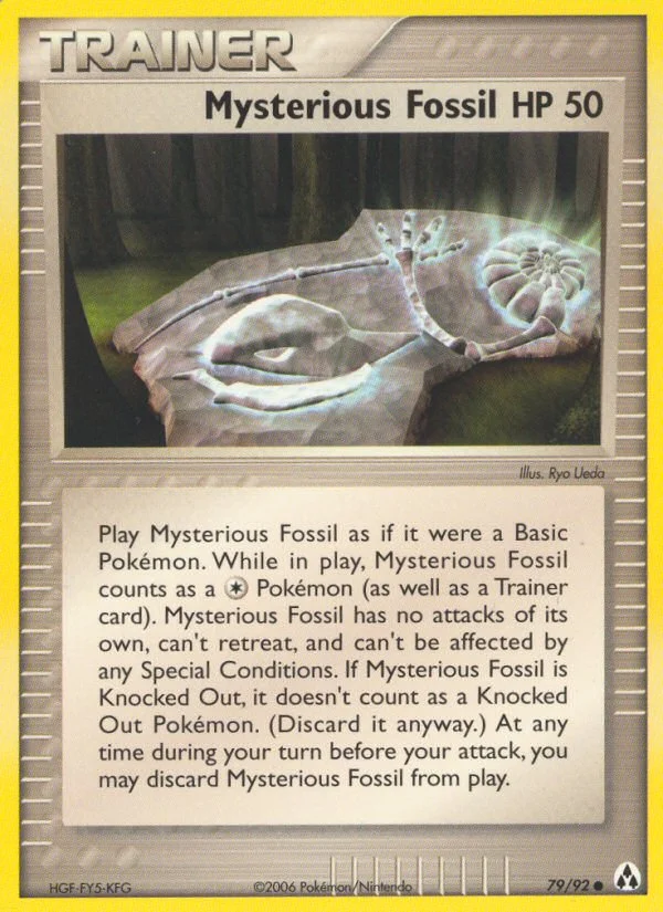 Mysterious Fossil Pokemon card