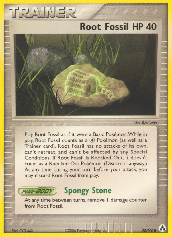 Root Fossil Pokemon card