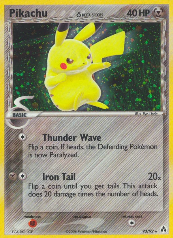 Pikachu δ Pokemon card